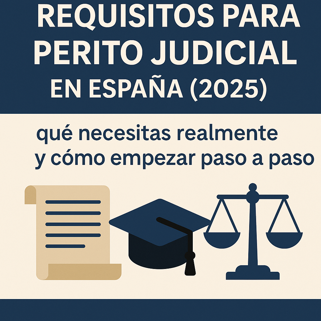 Requisitos para ser perito judicial en España (2025): qué necesitas realmente y cómo empezar paso a paso